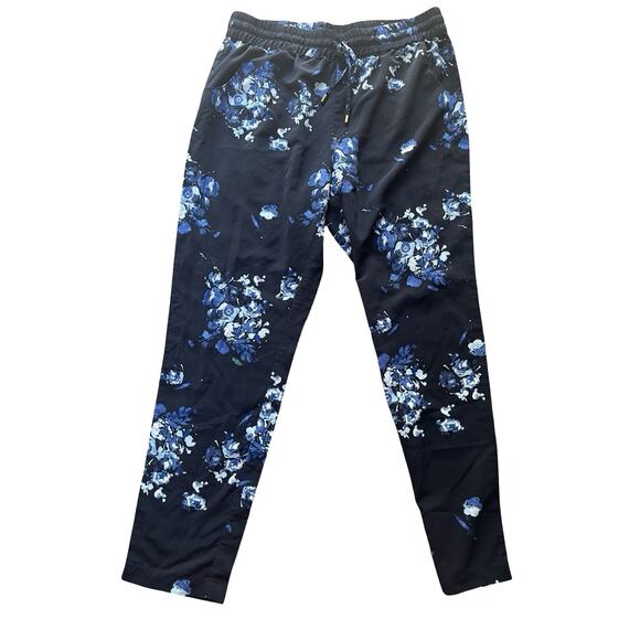 Cold Water Creek Women's Navy Blue Floral Light Weight Pants SM/8 - Picture 1 of 7